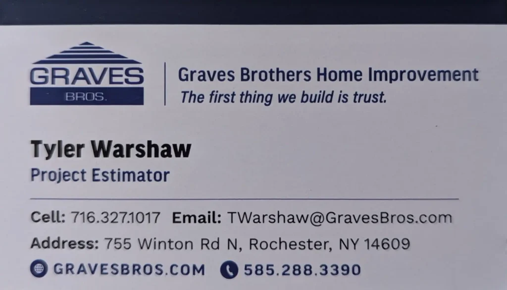 Tyler Warshaw: Graves Bros. The first thing we build is trust...